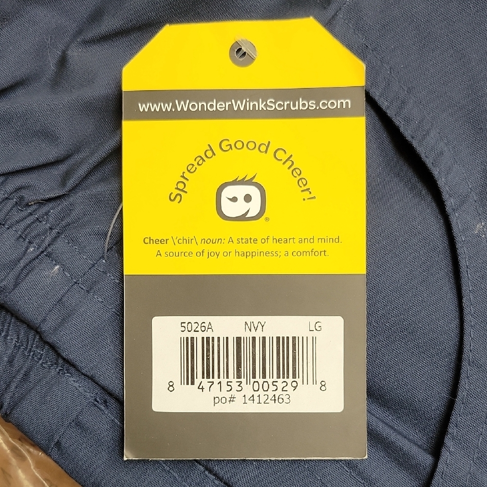 2 Pair of WonderWink Scrubs Navy LG